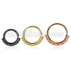septn annealed gold black pvd plated 316l steel septum ring,