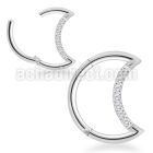 sgsh1 steel hinged segment ring 16g cnc cz crescent moon