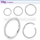 sgsh20 316l steel hinged segment ring twisted wire