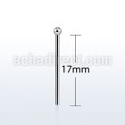 snyb18 steel bend it yourself nose stud w a 2mm ball top