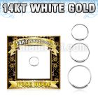 solid 14k white gold endless nose hoop, 22g (0.6mm)