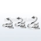 sp14aw 316l steel eyebrow spiral 1.2mm w cone steel arrow end