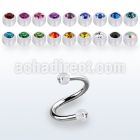 speajb3 steel spiral w 3mm bio flex balls w bezel set crystals