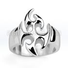 sr331 stainless steel ring with a casted tribal skull design