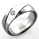 src22 stainless steel band with grooves clear crystal