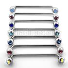 sub2c steel surface barbell w 45 degree 5mm jewel balls