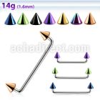 sudcnt4 90 polished steel surface barbell w 4mm black cones