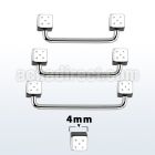 suddi4 90 316l steel industrial surface barbell w 4mm dices