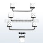 suddi5 90 316l steel industrial surface barbell w 5mm dices