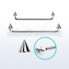 sudicn internal steel surface barbell w 2 3 to 4mm cones