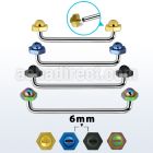 sudita6 internal steel surface barbell w 2 pvd screw nut tops