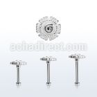 tlb39 steel tragus labret w a plain flower upper part