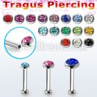 tlbifrc steel internal tragus labret w flat multi crystal top