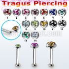tlbifrd steel internal tragus labret multi crystal top tristar
