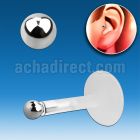 trgs12 bioflex tragus piercing w a sterling silver 2mm ball