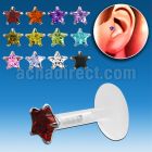 trgz7 bioflex tragus piercing w 3mm prong star cz silver top