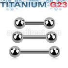 ubber20 titanium g23 helix barbell 16g two 4mm balls
