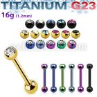 ubbert52 anodized titanium g23 tragus barbell w 3mm jewel ball