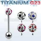 ubbfr5a titanium g23 barbell with a 5mm dotted ferido crystal
