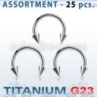 ublk23 bulk of titanium g23 circular barbell with 3mm cones
