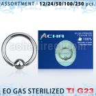 ublk489 sterilized titanium g23 ball closure ring with 4mm ball