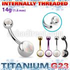 ubn2ogin pvd titanium belly banana 14g internaly