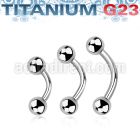 ubneb4 titanium g23 banana 16g two 4mm balls