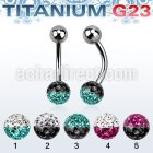 ubnfr6e titanium g23 banana w steel 6mm 2 color ferido ball