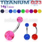 ubngt titanium g23 banana with 5 8mm acrylic glitter balls