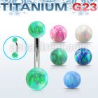 ubnop56 titanium g23 belly banana w 5 6mm synthetic opal balls