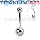 ubns titanium g23 belly banana with 5 6mm steel ball