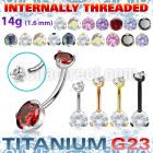 ubnzsh4 titanium g23 belly banana 14g clear cz internal