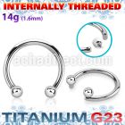 ucbbih titanium g23 circular barbell facing balls internal