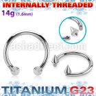 ucbcnih3 titanium g23 circular barbell 3mm cones internal