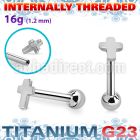 uhein4 titanium g23 internally threaded barbell 3mmby4mm flat