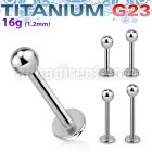 ulbb3 titanium g23 labret with a 3mm ball length 6mm 16mm