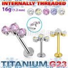 ulbin19 titanium g23 labret descending prong cz internal