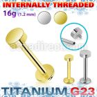 ulbin2 titanium g23 internally threaded labret 3mm 4mm flat