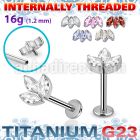 ulbin30 titanium g23 labret leaf top marquise cz internal