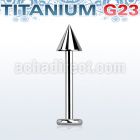 ulcn4s titanium g23 labret with 4mm cone length 6mm 14mm