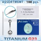 uset10 piercing kit titanium g23 belly piercings needle