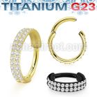 usgsh22t pvd titanium hinged segment ring 16g double outward