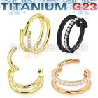usgsh35t pvd plated titanium hinged segment ring 16g double