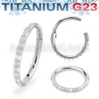 usgsh40 titanium hinged segment ring 16g outward pyramids