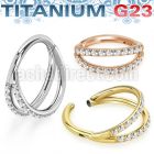 usgtsh38 pvd plated titanium hinged segment ring fan out cz