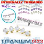 ushz27in titanium g23 curve top five prong cz