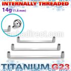 usud14i titanium flat surface barbell post internal