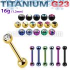 utbbe2c titanium g23 eyebrow barbell w 3mm bezel set jewel balls