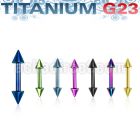 utbbecn anodized titanium g23 eyebrow barbell with 3mm cones
