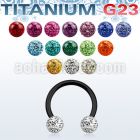 utcbfr4 anodized titanium g23 barbell with 4mm resin ferido ball